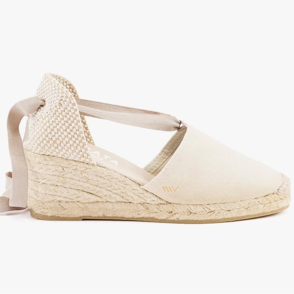 Viscata Escala Espadrille Canvas Wedges w/Sleek Ankle Laces Size 39 EUR Size - Picture 8 of 8